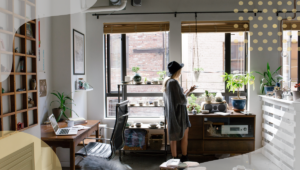 Man working remotely